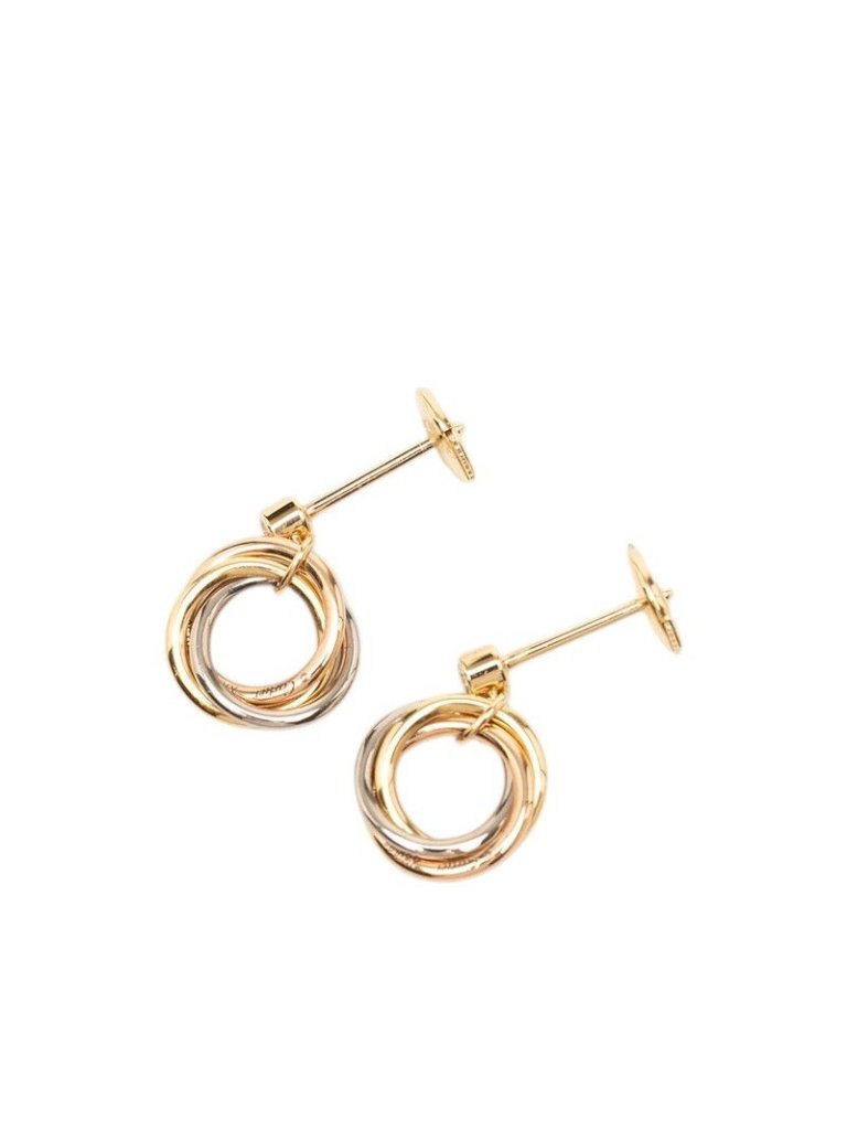 Cartier Trinity Earrings 18k Yellow Gold 18k Pink 18k White